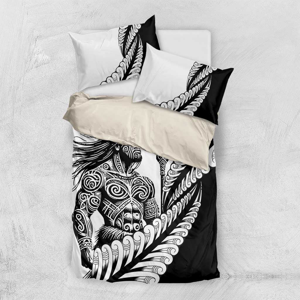 Koru Fern New Zealand Maori Tribal Warrior Bedding Set LT9 US Twin 172cm x 218cm Black - Polynesian Pride