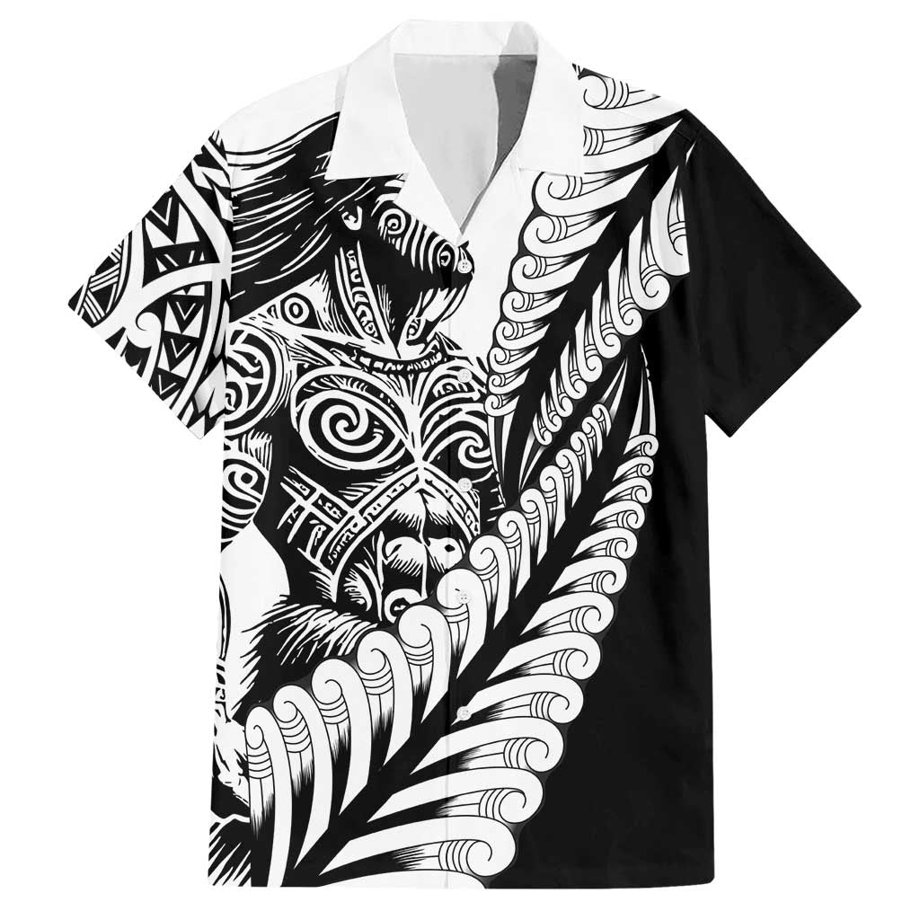 Koru Fern New Zealand Maori Tribal Warrior Hawaiian Shirt LT9 Black - Polynesian Pride