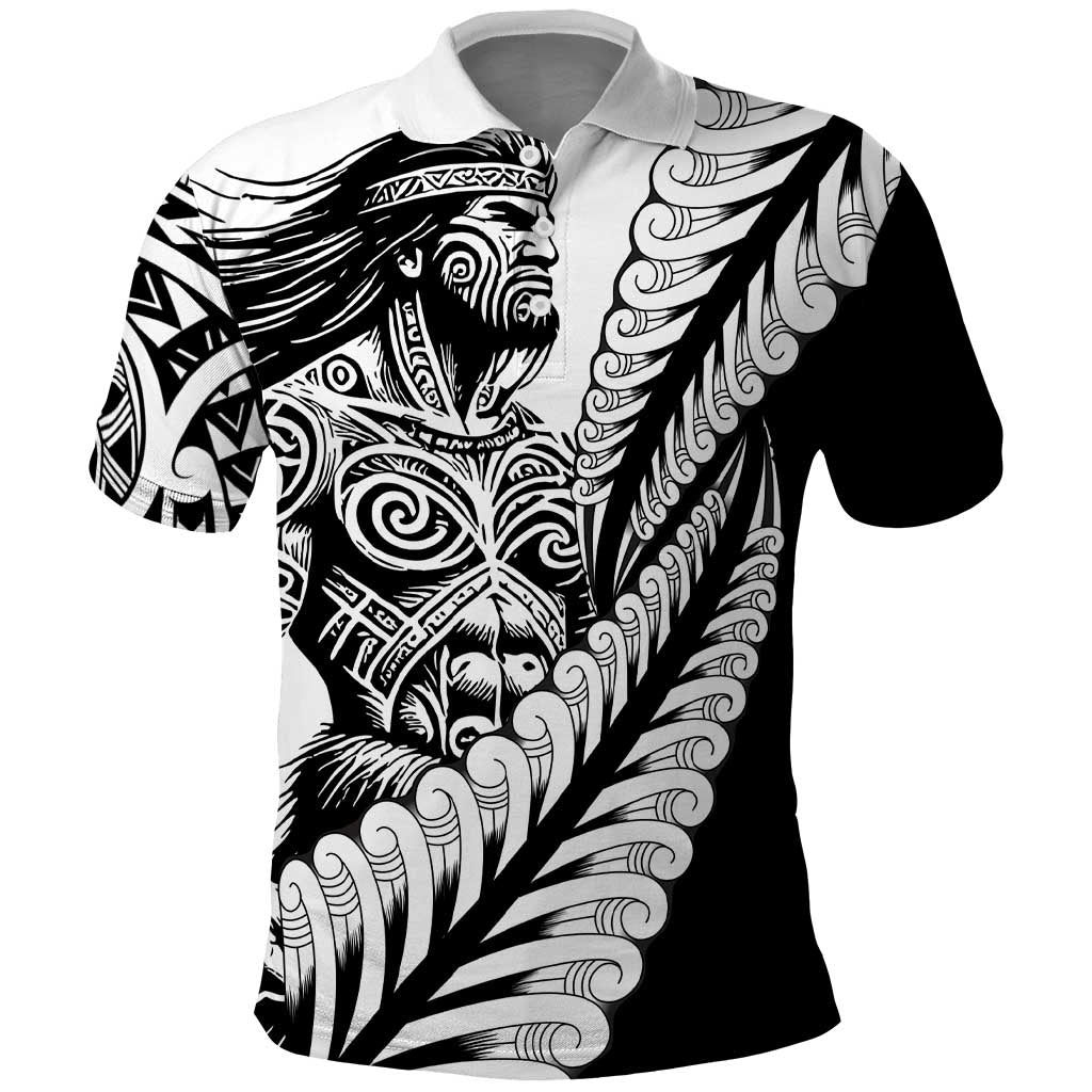 Koru Fern New Zealand Maori Tribal Warrior Polo Shirt