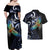 New Zealand Kea Bird Personalised Couples Matching Off Shoulder Maxi Dress and Hawaiian Shirt Maori Tribal Koru Art