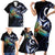 New Zealand Kea Bird Personalised Family Matching Short Sleeve Bodycon Dress and Hawaiian Shirt Maori Tribal Koru Art