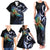 New Zealand Kea Bird Personalised Family Matching Tank Maxi Dress and Hawaiian Shirt Maori Tribal Koru Art