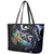 New Zealand Kea Bird Personalised Leather Tote Bag Maori Tribal Koru Art