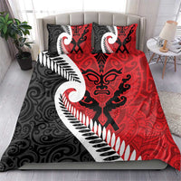 Silver Fern Koru Swirls with Maori Ta Moko Bedding Set LT9 - Polynesian Pride