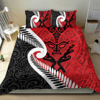 Silver Fern Koru Swirls with Maori Ta Moko Bedding Set LT9 - Polynesian Pride