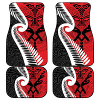 Silver Fern Koru Swirls with Maori Ta Moko Car Mats LT9 - Polynesian Pride