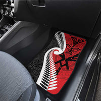 Silver Fern Koru Swirls with Maori Ta Moko Car Mats LT9 - Polynesian Pride