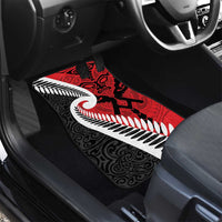 Silver Fern Koru Swirls with Maori Ta Moko Car Mats LT9 - Polynesian Pride