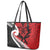 Silver Fern Koru Swirls with Maori Ta Moko Leather Tote Bag