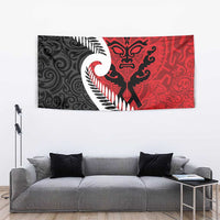 Silver Fern Koru Swirls with Maori Ta Moko Tapestry LT9 - Polynesian Pride