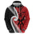 Silver Fern Koru Swirls with Maori Ta Moko Zip Hoodie