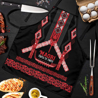 Toitu Te Tiriti Waitangi Apron Black Wharenui House LT9 Black - Polynesian Pride