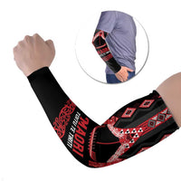 Toitu Te Tiriti Waitangi Arm Sleeves Black Wharenui House LT9 Set of 2 Black - Polynesian Pride