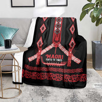 Toitu Te Tiriti Waitangi Blanket Black Wharenui House LT9 - Polynesian Pride