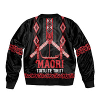 Toitu Te Tiriti Waitangi Bomber Jacket Black Wharenui House LT9 - Polynesian Pride