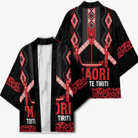 Toitu Te Tiriti Waitangi Kimono Black Wharenui House LT9 - Polynesian Pride