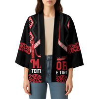 Toitu Te Tiriti Waitangi Kimono Black Wharenui House LT9 - Polynesian Pride