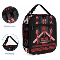 Toitu Te Tiriti Waitangi Lunch Bag Black Wharenui House LT9 - Polynesian Pride