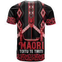 Toitu Te Tiriti Waitangi T Shirt Black Wharenui House LT9 - Polynesian Pride