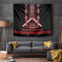 Toitu Te Tiriti Waitangi Tapestry Black Wharenui House LT9 Black - Polynesian Pride