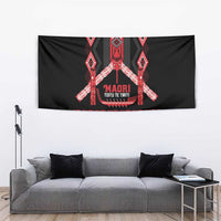 Toitu Te Tiriti Waitangi Tapestry Black Wharenui House LT9 - Polynesian Pride