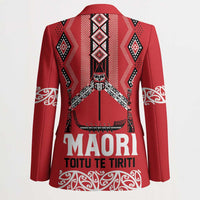 Toitu Te Tiriti Waitangi Blazer Red Wharenui House LT9 - Polynesian Pride