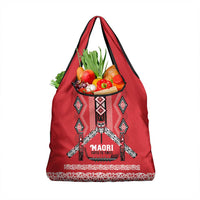 Toitu Te Tiriti Waitangi Grocery Bag Red Wharenui House LT9 1-pack One Size Red - Polynesian Pride