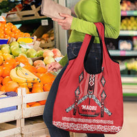 Toitu Te Tiriti Waitangi Grocery Bag Red Wharenui House LT9 - Polynesian Pride