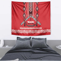 Toitu Te Tiriti Waitangi Tapestry Red Wharenui House LT9 - Polynesian Pride