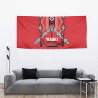 Toitu Te Tiriti Waitangi Tapestry Red Wharenui House LT9 - Polynesian Pride