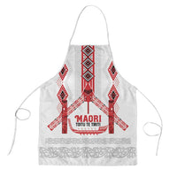 Toitu Te Tiriti Waitangi Apron White Wharenui House LT9 white - Polynesian Pride