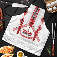 Toitu Te Tiriti Waitangi Apron White Wharenui House LT9 white - Polynesian Pride