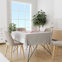 Toitu Te Tiriti Waitangi Tablecloth White Wharenui House LT9 - Polynesian Pride