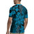 Vintage Tonga Tribal Ngatu Pattern Rugby Jersey With Pacific Floral Aqua Art