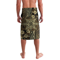 Vintage Tonga Tribal Ngatu Pattern Lavalava With Pacific Floral Brown Art LT9 - Polynesian Pride