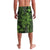 Vintage Tonga Tribal Ngatu Pattern Lavalava With Pacific Floral Lime Green Art