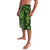 Vintage Tonga Tribal Ngatu Pattern Lavalava With Pacific Floral Lime Green Art