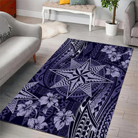 Vintage Tonga Tribal Ngatu Pattern Area Rug With Pacific Floral Pink Art LT9 - Polynesian Pride