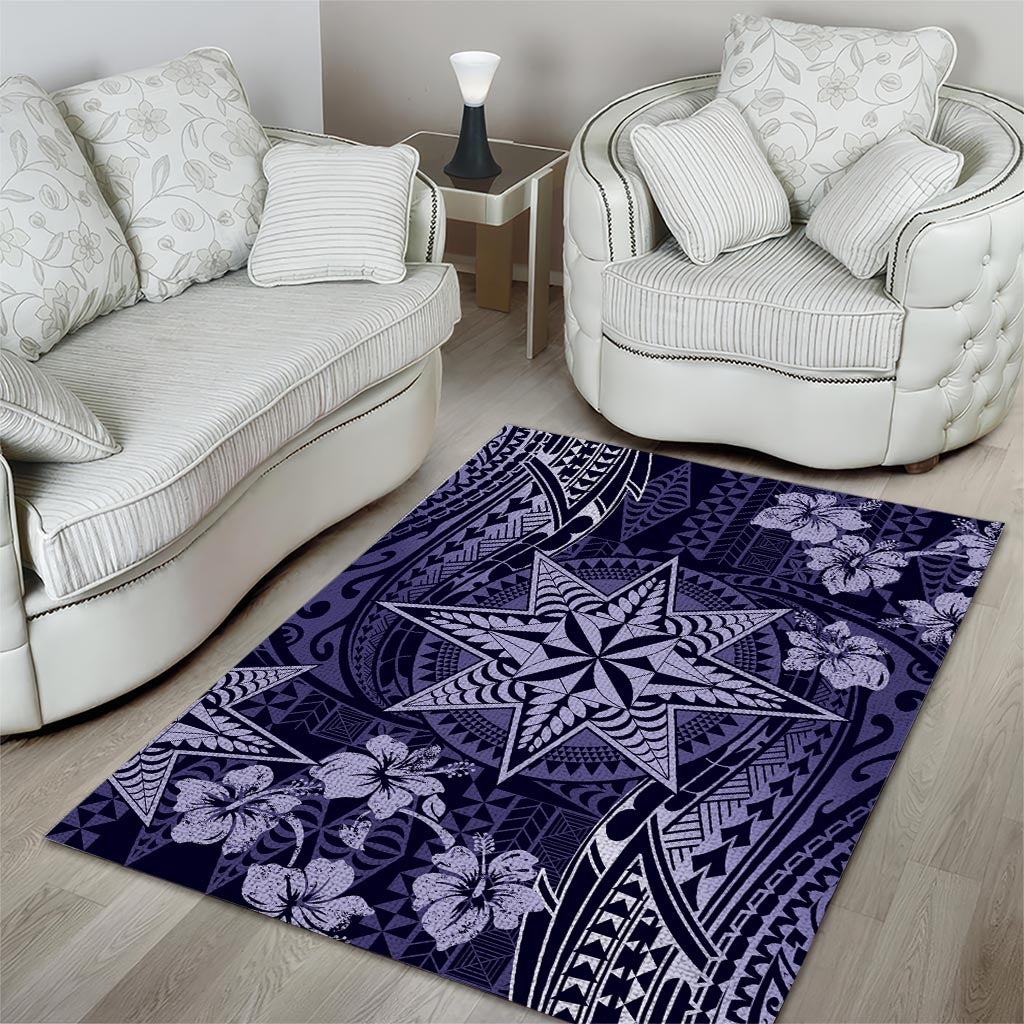 Vintage Tonga Tribal Ngatu Pattern Area Rug With Pacific Floral Pink Art LT9 - Polynesian Pride