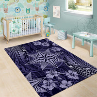 Vintage Tonga Tribal Ngatu Pattern Area Rug With Pacific Floral Pink Art LT9 - Polynesian Pride