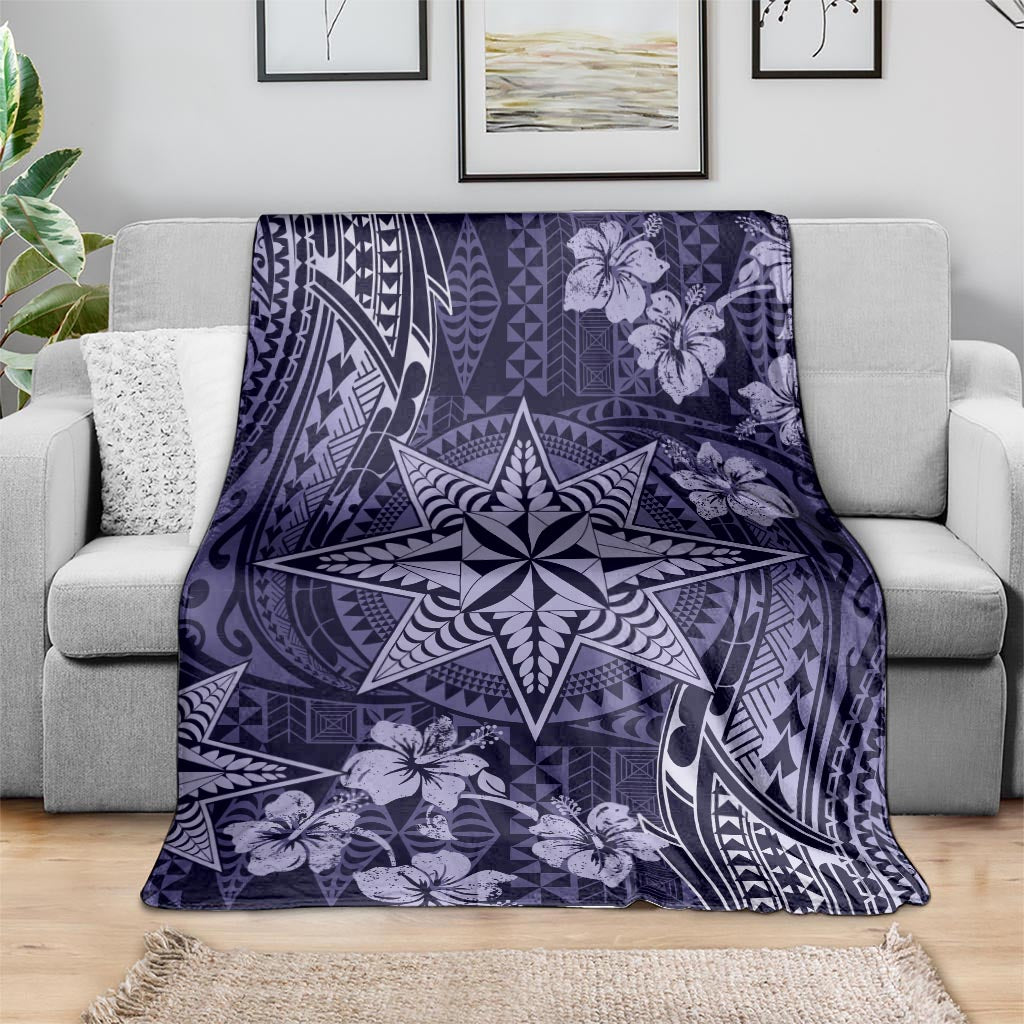 Vintage Tonga Tribal Ngatu Pattern Blanket With Pacific Floral Pink Art LT9 - Polynesian Pride