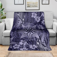 Vintage Tonga Tribal Ngatu Pattern Blanket With Pacific Floral Pink Art LT9 - Polynesian Pride