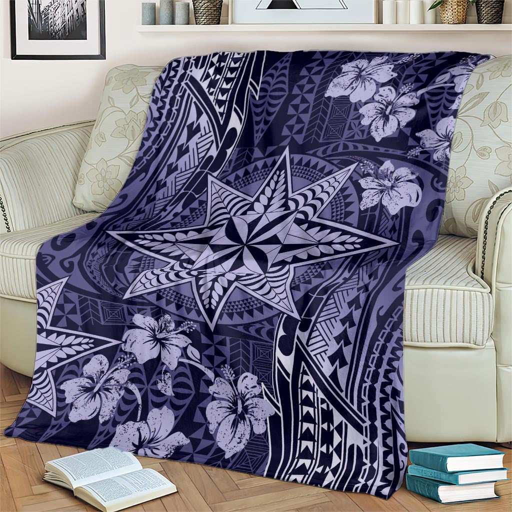 Vintage Tonga Tribal Ngatu Pattern Blanket With Pacific Floral Pink Art LT9 - Polynesian Pride