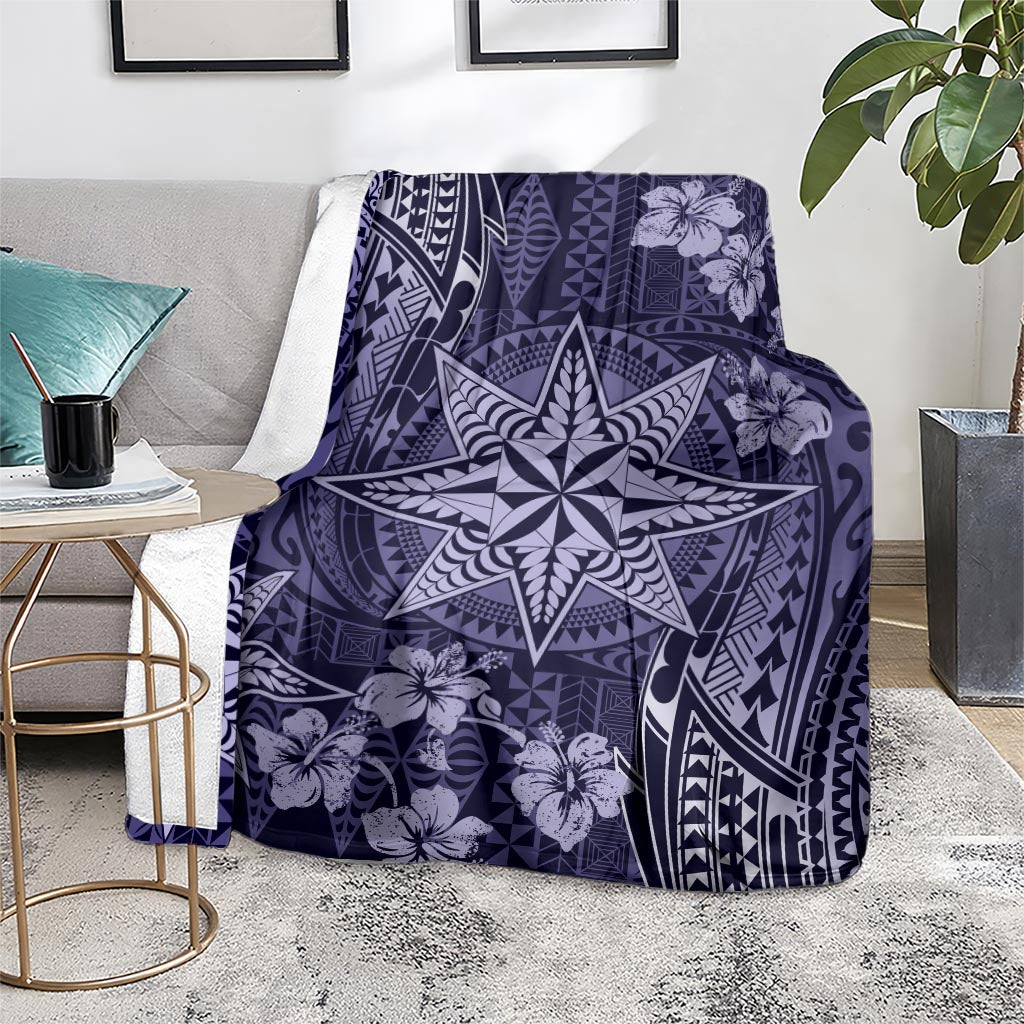 Vintage Tonga Tribal Ngatu Pattern Blanket With Pacific Floral Pink Art LT9 - Polynesian Pride