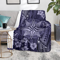 Vintage Tonga Tribal Ngatu Pattern Blanket With Pacific Floral Pink Art LT9 - Polynesian Pride