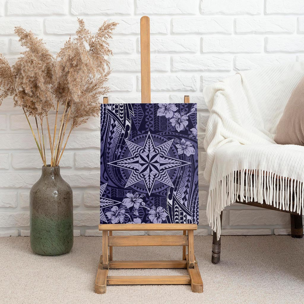 Vintage Tonga Tribal Ngatu Pattern Canvas Wall Art With Pacific Floral Pink Art LT9 - Polynesian Pride