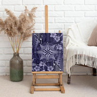 Vintage Tonga Tribal Ngatu Pattern Canvas Wall Art With Pacific Floral Pink Art LT9 - Polynesian Pride