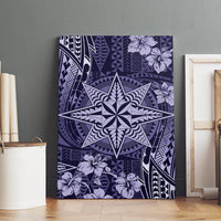Vintage Tonga Tribal Ngatu Pattern Canvas Wall Art With Pacific Floral Pink Art LT9 - Polynesian Pride