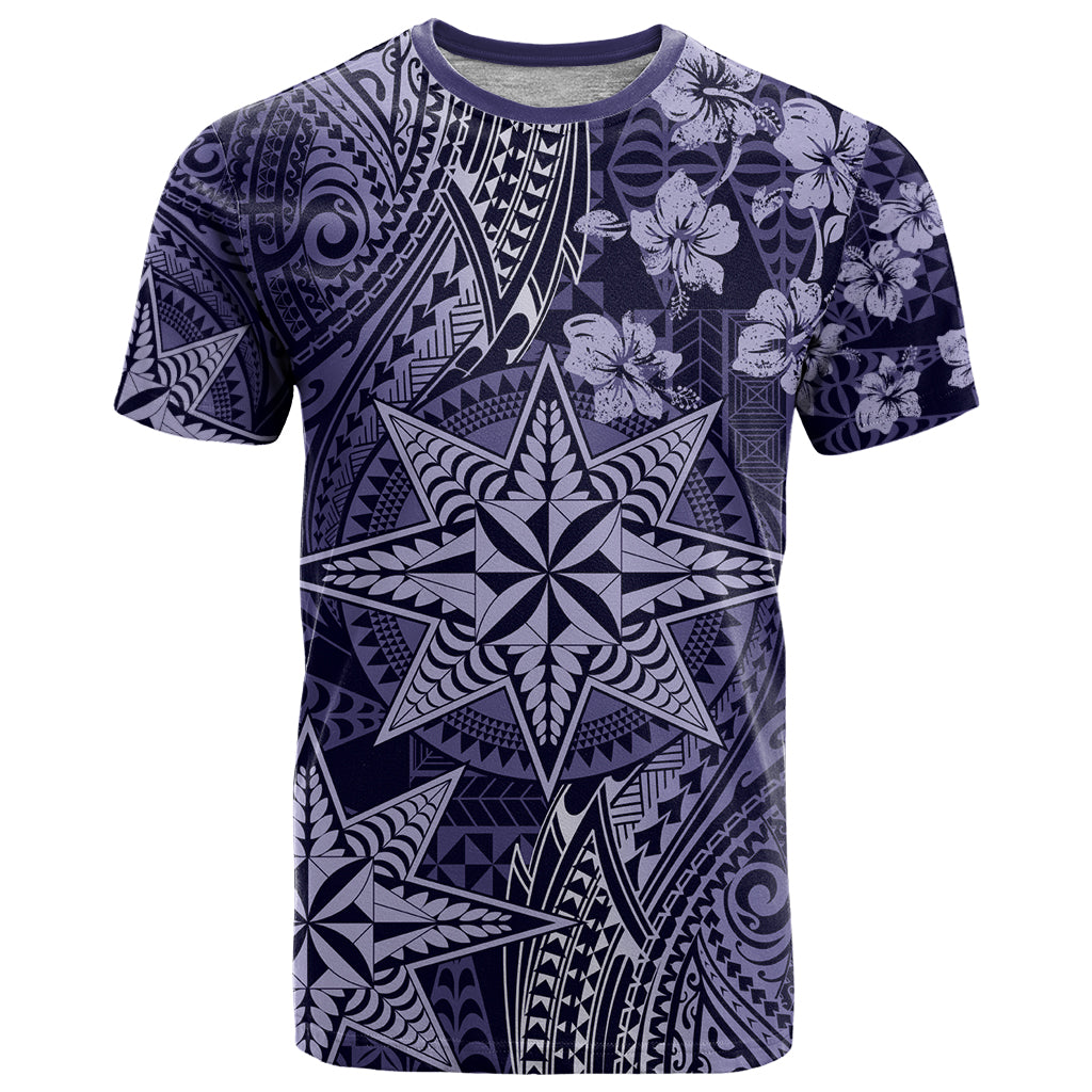 Vintage Tonga Tribal Ngatu Pattern T Shirt With Pacific Floral Pink Art LT9 Pink - Polynesian Pride