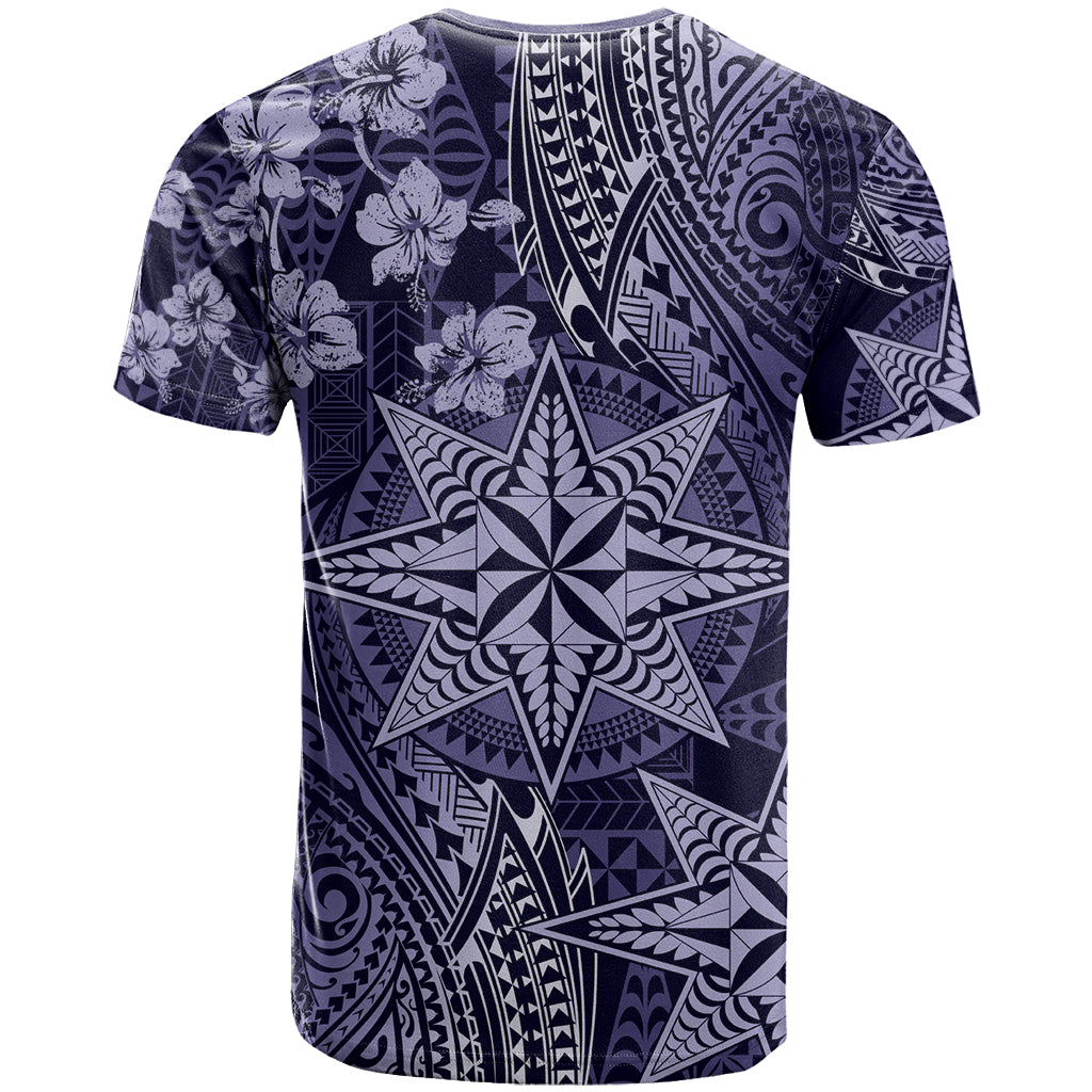 Vintage Tonga Tribal Ngatu Pattern T Shirt With Pacific Floral Pink Art LT9 - Polynesian Pride